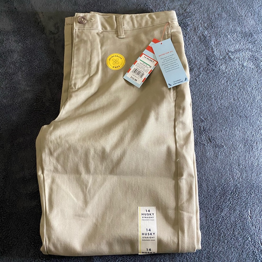 2 - Boys Size 14 Husky Khaki Uniform Pants